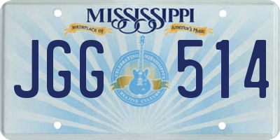 MS license plate JGG514