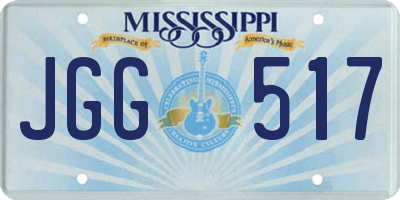 MS license plate JGG517