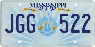 MS license plate JGG522