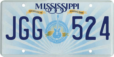 MS license plate JGG524
