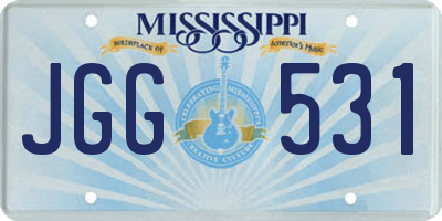 MS license plate JGG531