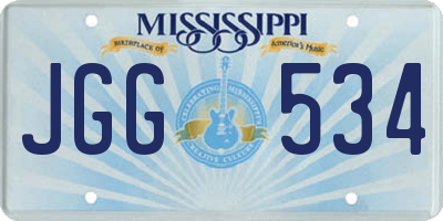 MS license plate JGG534