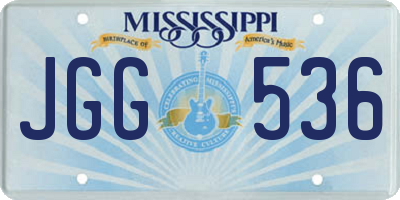 MS license plate JGG536