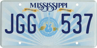 MS license plate JGG537