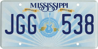 MS license plate JGG538