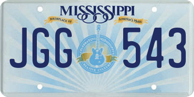 MS license plate JGG543