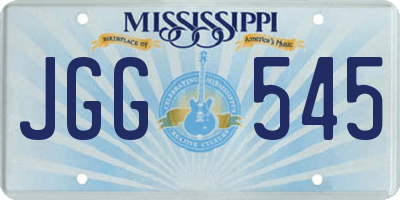 MS license plate JGG545