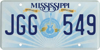MS license plate JGG549