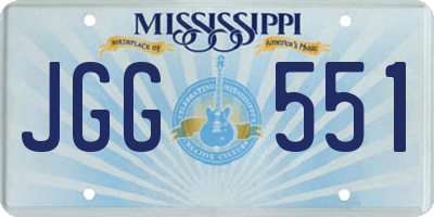 MS license plate JGG551