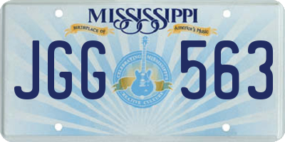 MS license plate JGG563