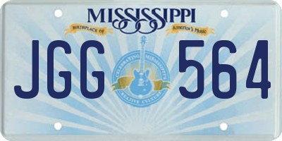 MS license plate JGG564