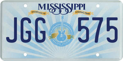 MS license plate JGG575