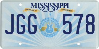 MS license plate JGG578
