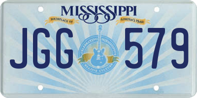MS license plate JGG579