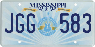 MS license plate JGG583