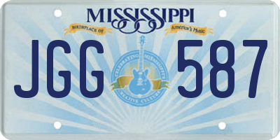 MS license plate JGG587