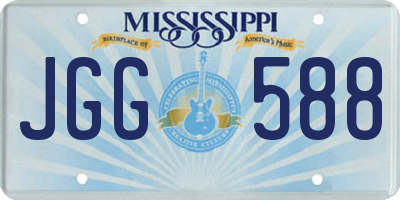 MS license plate JGG588