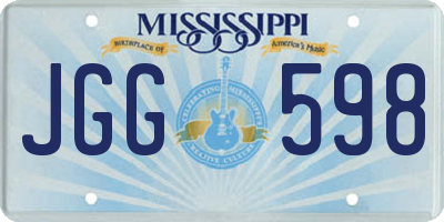 MS license plate JGG598