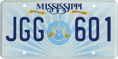 MS license plate JGG601