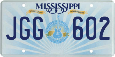 MS license plate JGG602