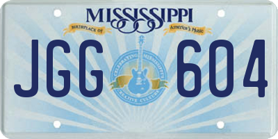 MS license plate JGG604