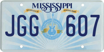 MS license plate JGG607