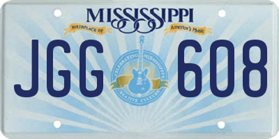MS license plate JGG608