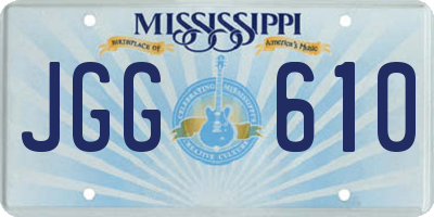 MS license plate JGG610