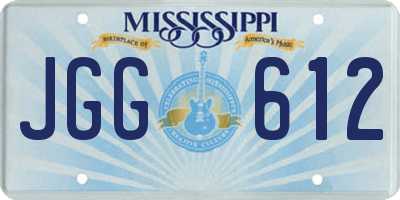 MS license plate JGG612