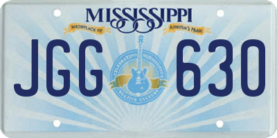 MS license plate JGG630