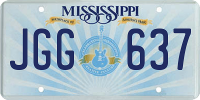 MS license plate JGG637