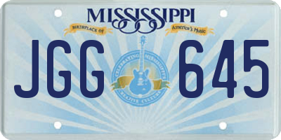 MS license plate JGG645