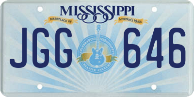 MS license plate JGG646