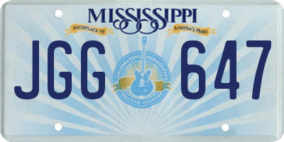 MS license plate JGG647