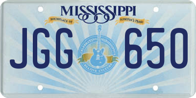 MS license plate JGG650