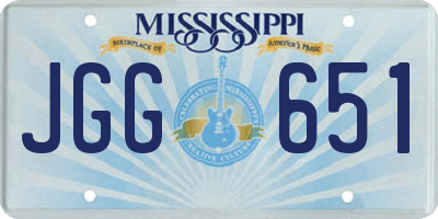 MS license plate JGG651