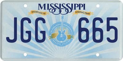 MS license plate JGG665