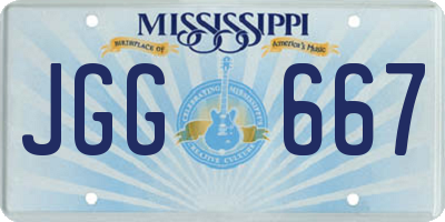 MS license plate JGG667