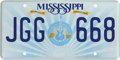 MS license plate JGG668