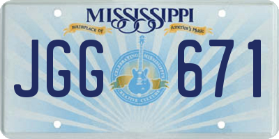 MS license plate JGG671