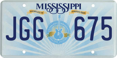 MS license plate JGG675