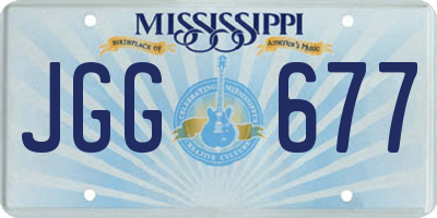 MS license plate JGG677