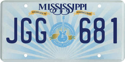 MS license plate JGG681