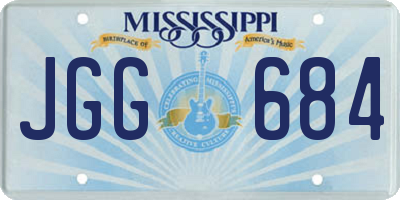 MS license plate JGG684