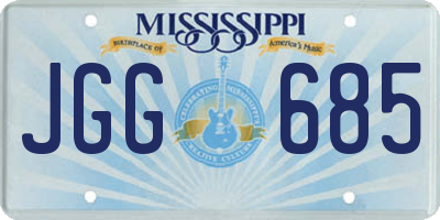 MS license plate JGG685