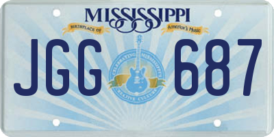 MS license plate JGG687