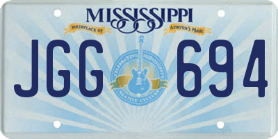 MS license plate JGG694