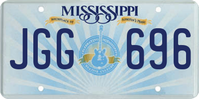 MS license plate JGG696