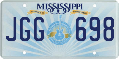 MS license plate JGG698