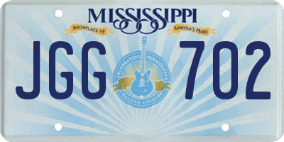 MS license plate JGG702